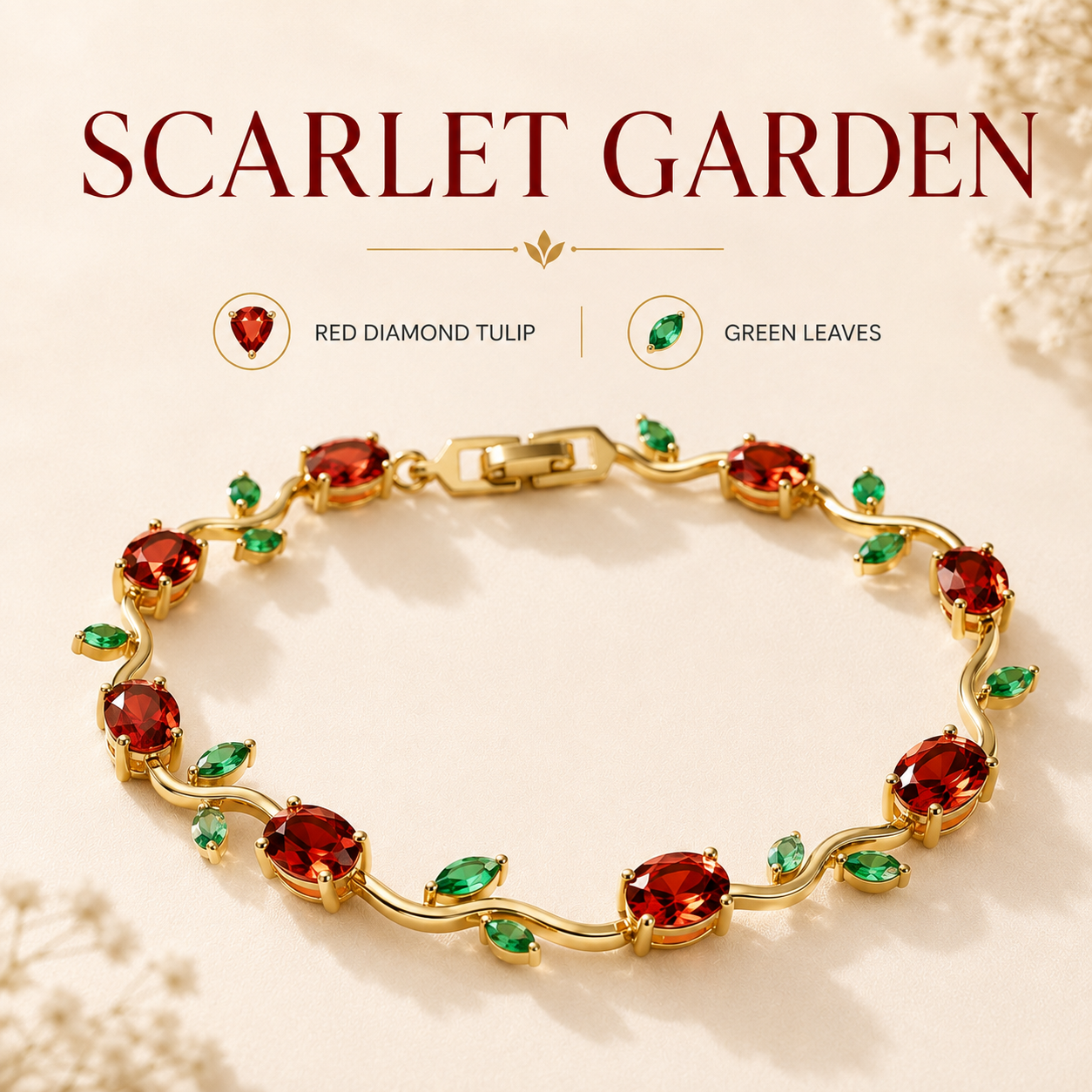 Tulip Vine Bracelet | Gold Plated Anti-Tarnish Steel