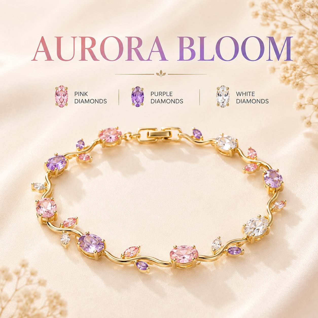 Tulip Vine Bracelet | Gold Plated Anti-Tarnish Steel