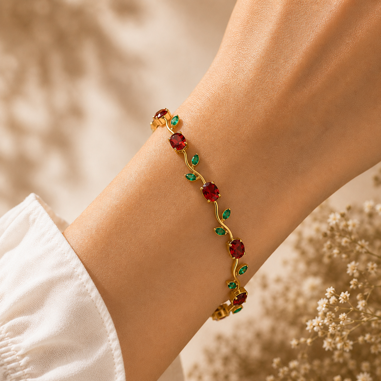 Tulip Vine Bracelet | Gold Plated Anti-Tarnish Steel
