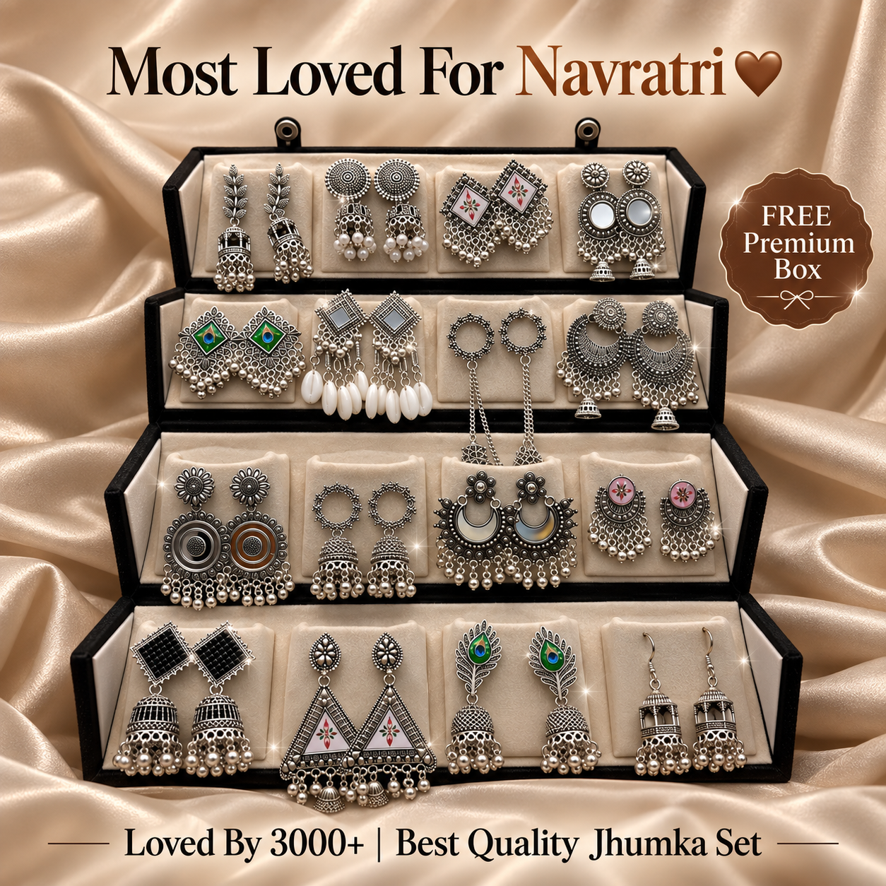 Jhumka Set with Viral Box [16 Earrings]