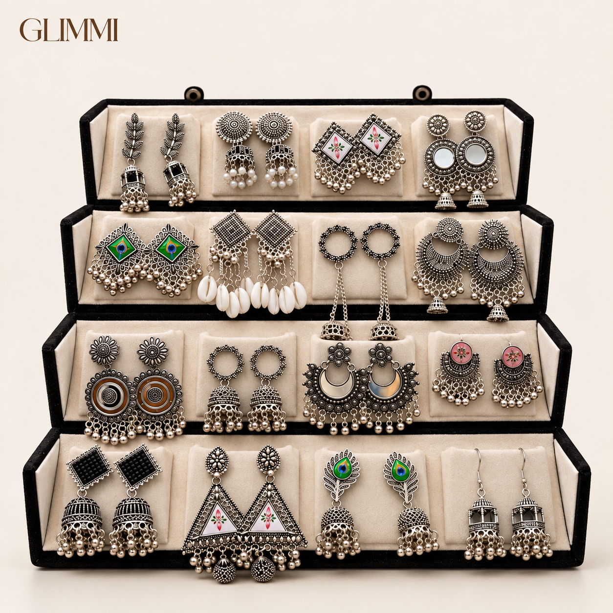 Jhumka Set with Viral Box [16 Earrings]