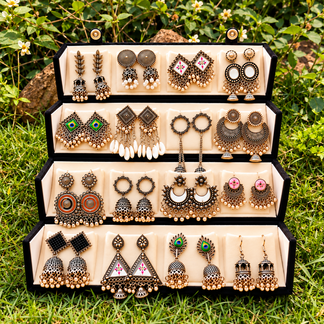 Jhumka Set with Viral Box [16 Earrings]