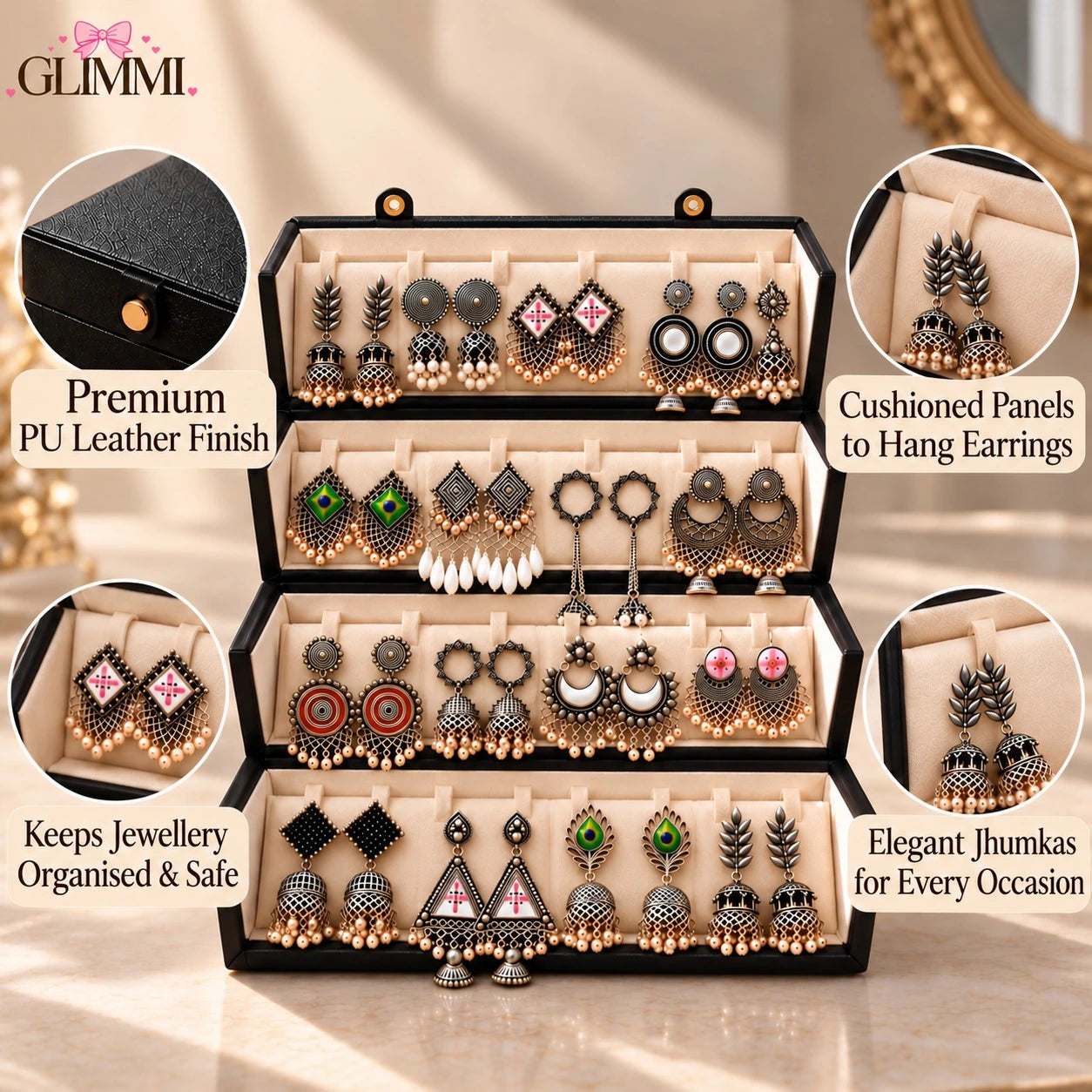Jhumka Set with Viral Box [16 Earrings]
